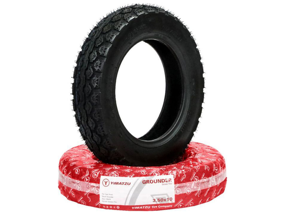 Tubeless Tire - Yimatzu Grounder, 3.50-10 (10x3.5), 4 Ply, Scooter - 40S1035Y